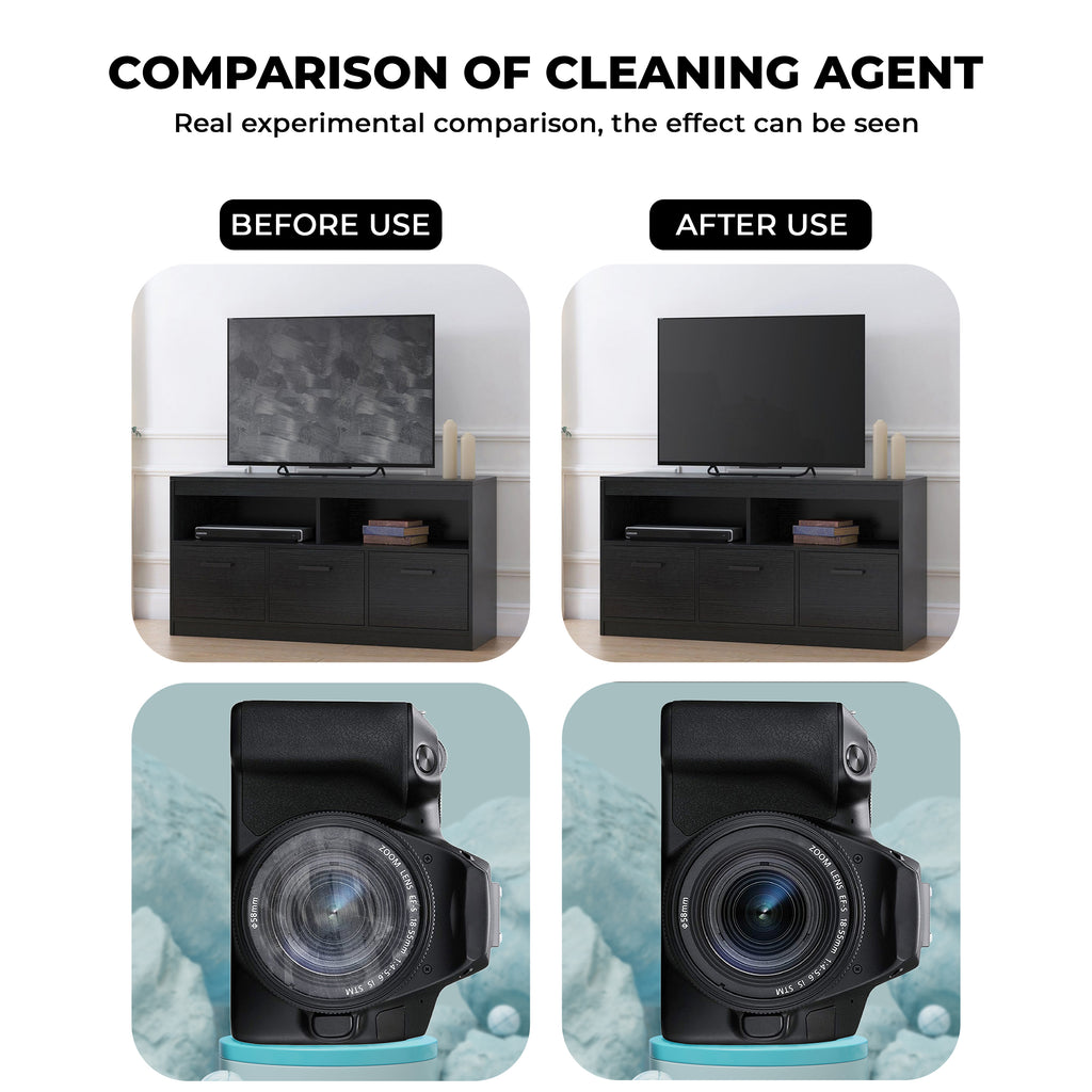 Lens Cleaner for Spectacles; Lens Cleaner Liquid Spray for DSLR Cameras; Contact Lenses, Eye Glasses, Laptops, Cellphones, 100ml